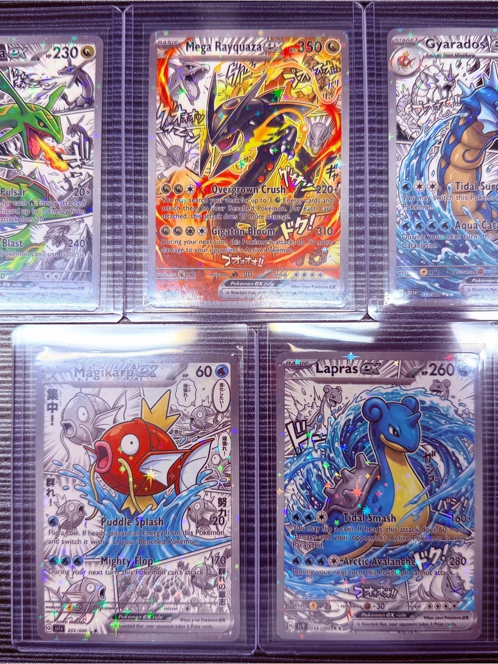Pokemon Manga Style Fan Art Display Cards-Set of 5